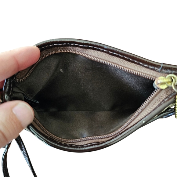 Y2k Coach Signature Brown and Tan Wristlet Purse - Picture 6 of 6